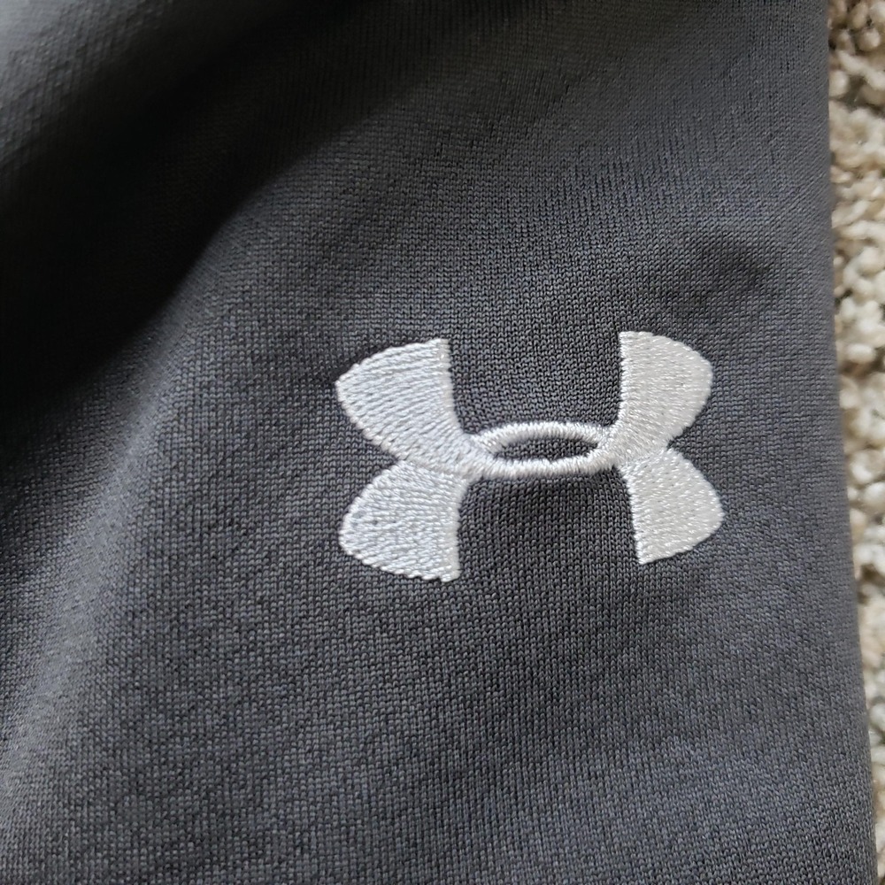 Under Armour Polo Shirt Mens Medium Gray HeatGear Loose Short Sleeve Golfing - Picture 9 of 10
